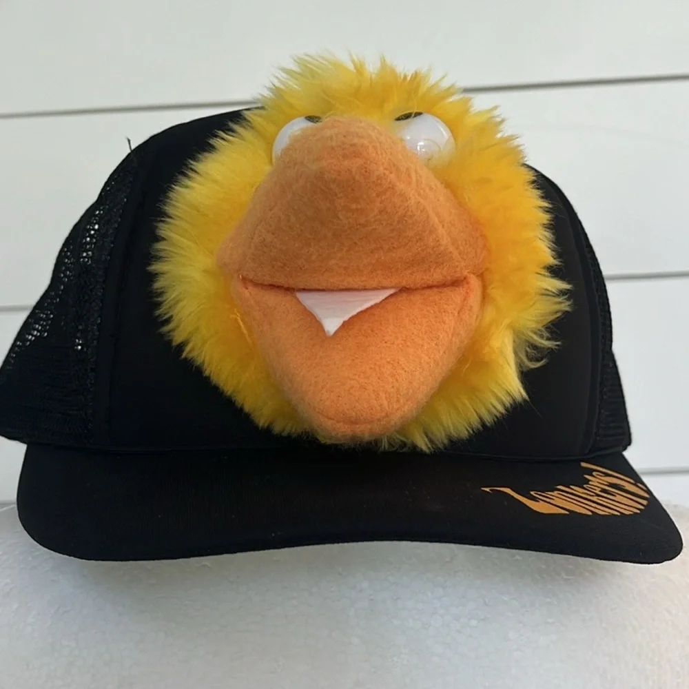 Rare 1986 Fraggle Rock Zonkers Plush Trucker Hat Promo Vintage Jim Henson‎ Cap